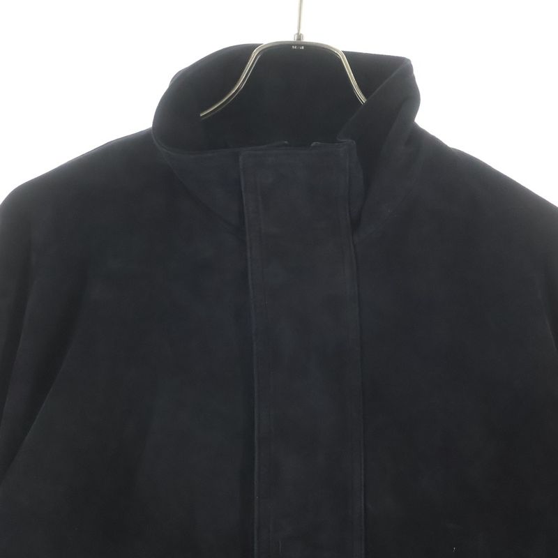 Balenciaga Vintagelook Suede Leather Jacket Black