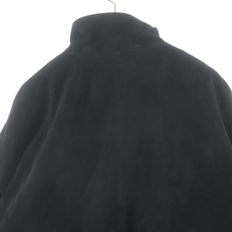 Balenciaga Vintagelook Suede Leather Jacket Black