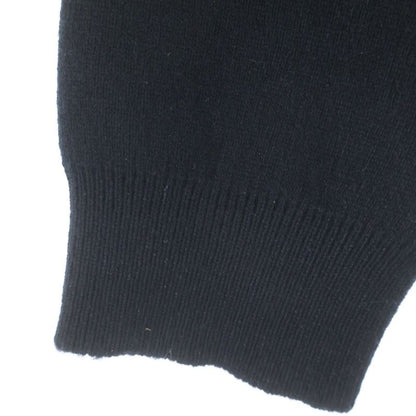 Chanel CC Logo Cashmere Knit Black Flat