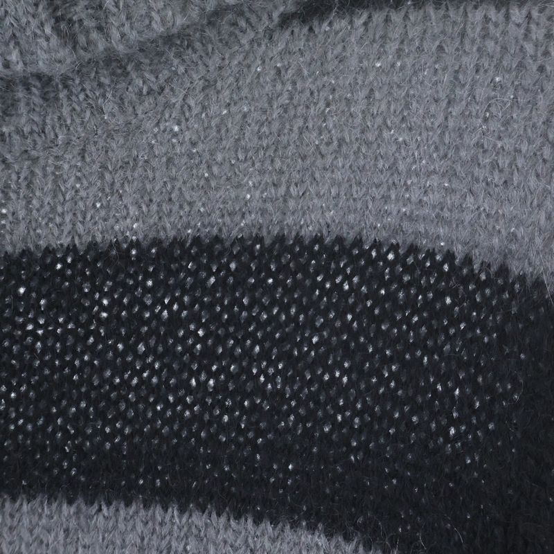 Fendi Striped Turtleneck Mohair Knit Sweater Border