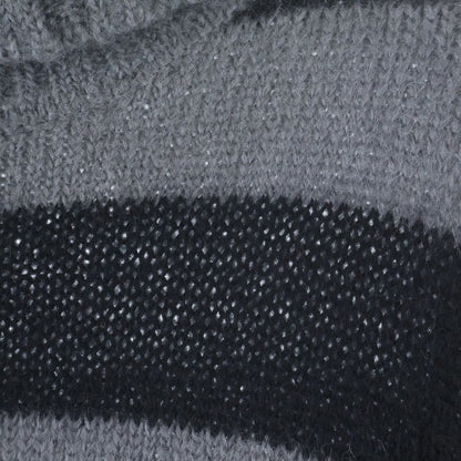 Fendi Striped Turtleneck Mohair Knit Sweater Border