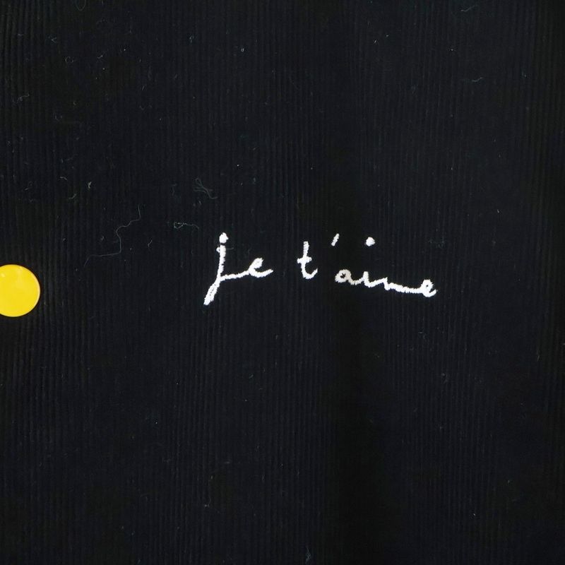 Saint Laurent Paris Front Embroidery Corduroy Stadium Jumper Varsity Jacket