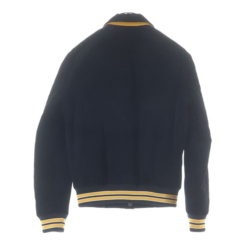 Saint Laurent Paris Front Embroidery Corduroy Stadium Jumper Varsity Jacket