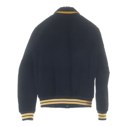 Saint Laurent Paris Front Embroidery Corduroy Stadium Jumper Varsity Jacket