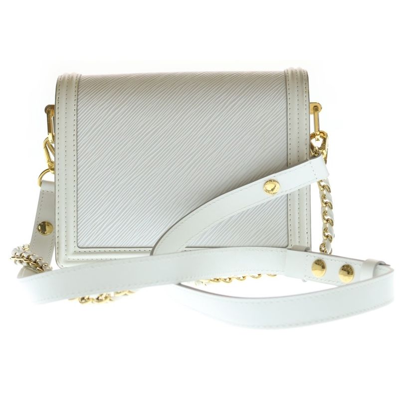 Louis Vuitton Epi Dauphine Mini Shoulder Bag Chain Snow White Leather