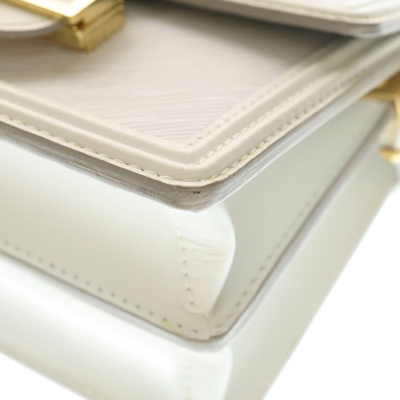 Louis Vuitton Epi Dauphine Mini Shoulder Bag Chain Snow White Leather