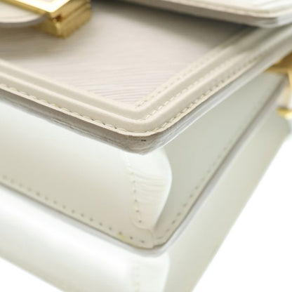 Louis Vuitton Epi Dauphine Mini Shoulder Bag Chain Snow White Leather