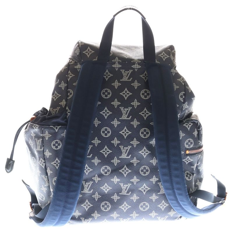 Louis Vuitton Monogram Ink Discovery Backpack Navy Leather