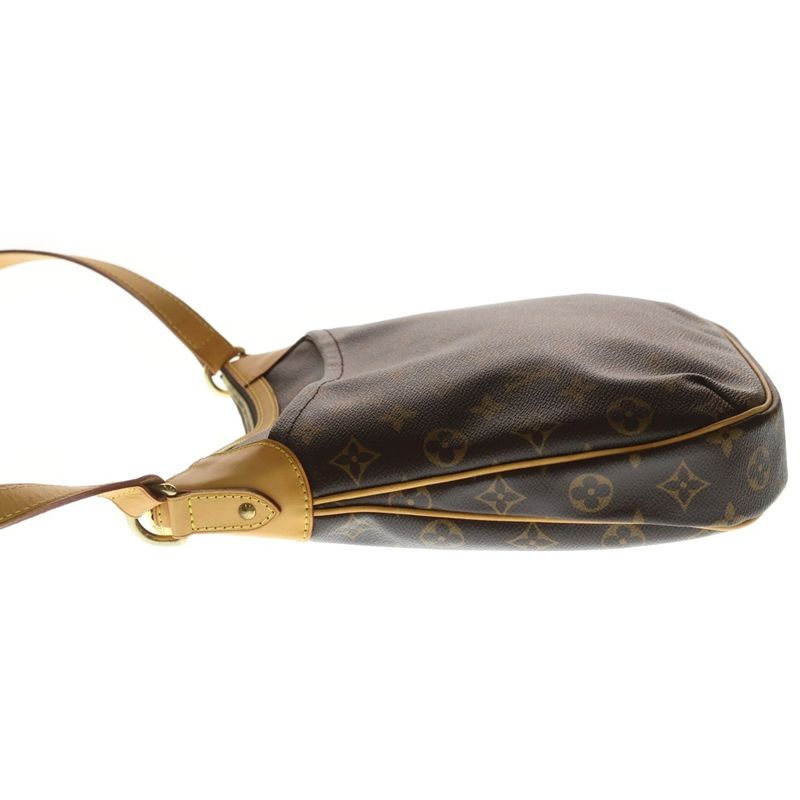 Louis Vuitton Monogram Odeon PM Shoulder Bag Brown Leather Gold