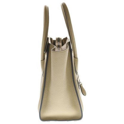 Celine Luggage Micro Beige Leather Handbag