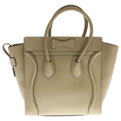 Celine Luggage Micro Beige Leather Handbag