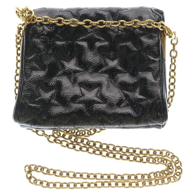 Saint Laurent Yves Star Motif Chain Shoulder Bag Black