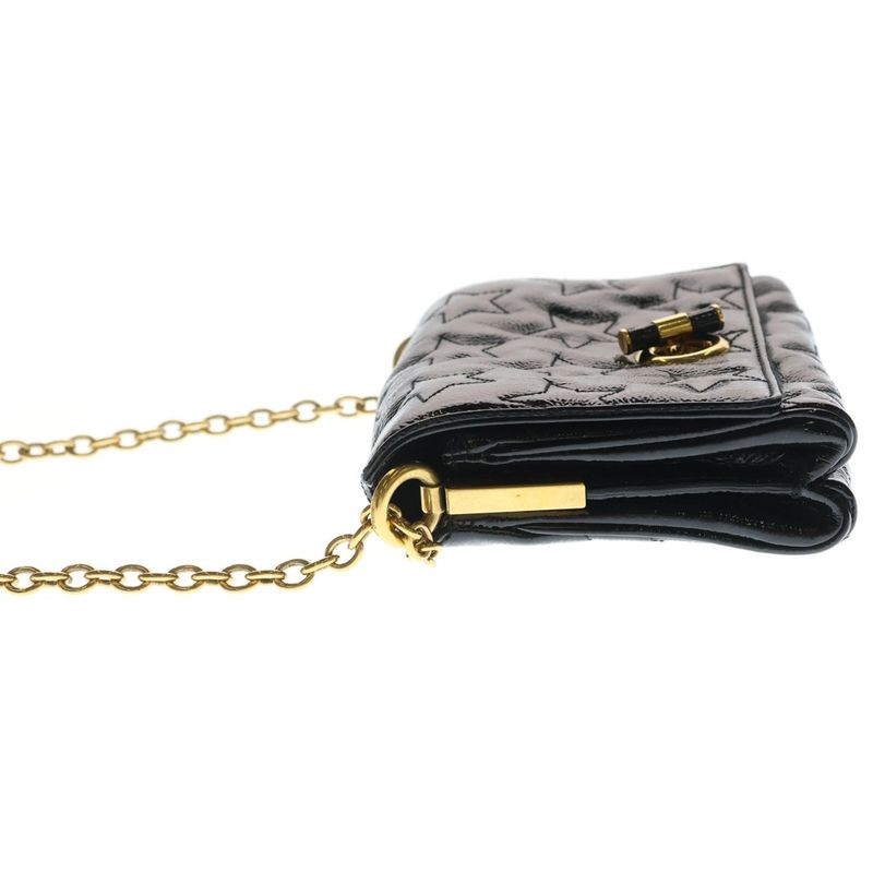 Saint Laurent Yves Star Motif Chain Shoulder Bag Black