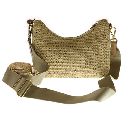 Prada Re Edition 2-Way Shoulder Bag Beige Laphia Gold