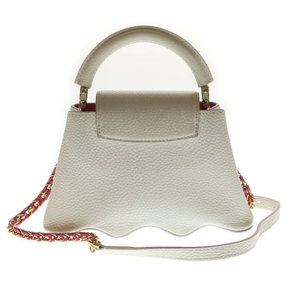 Louis Vuitton Capucines Mini Shoulder Bag White Pink