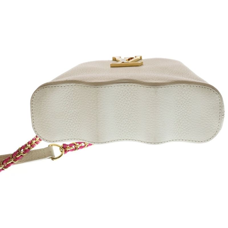 Louis Vuitton Capucines Mini Shoulder Bag White Pink