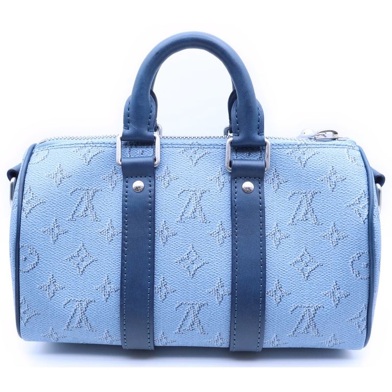 Louis Vuitton Monogram Heritage Speedy Bandouliere 25 2-Way Bag Handbag Navylight Blue