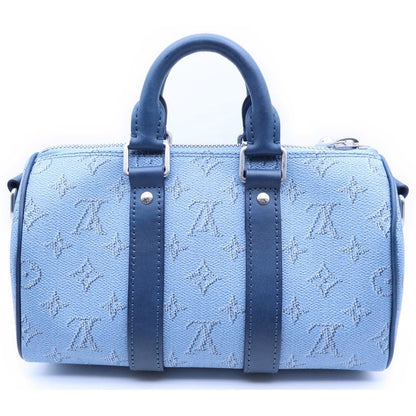 Louis Vuitton Monogram Heritage Speedy Bandouliere 25 2-Way Bag Handbag Navylight Blue