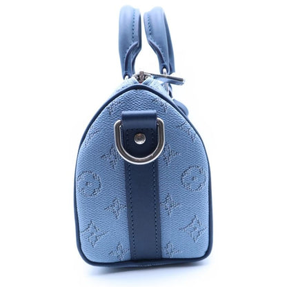 Louis Vuitton Monogram Heritage Speedy Bandouliere 25 2-Way Bag Handbag Navylight Blue