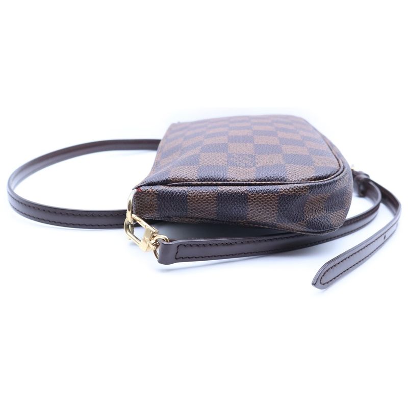 Louis Vuitton Damier Pochette Accessoire Mini Shoulder Bag Brown Leather