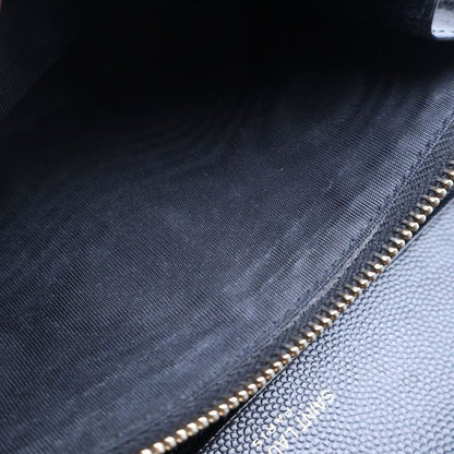 Saint Laurent Paris Cassandra Logo Plate Stitch Leather Wallet Bifold