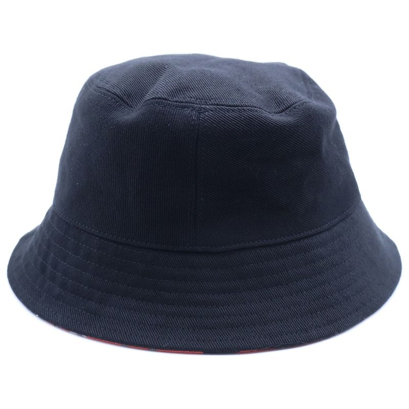 Chanel CC Logo Camouflage Reversible Bucket Hat Black Orange