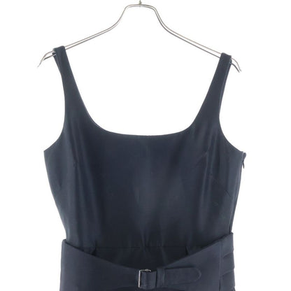 Dior Wool Silk Blend Sleeveless Dress Black