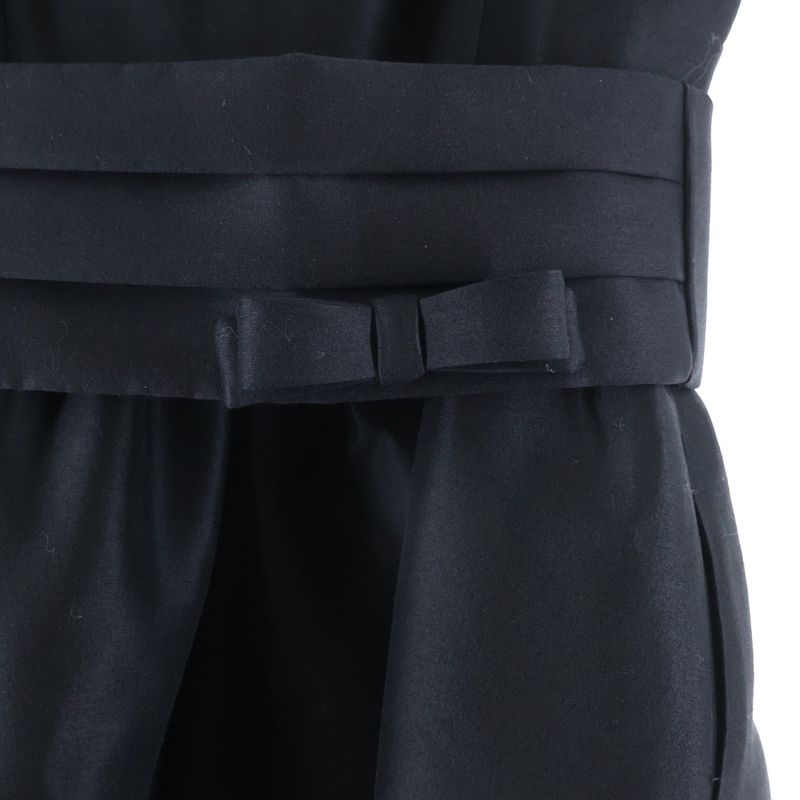 Dior Wool Silk Blend Sleeveless Dress Black