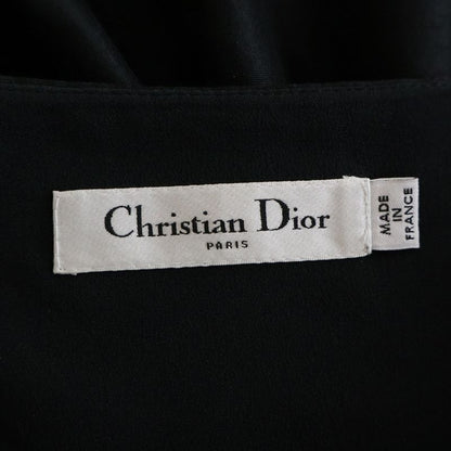 Dior Wool Silk Blend Sleeveless Dress Black