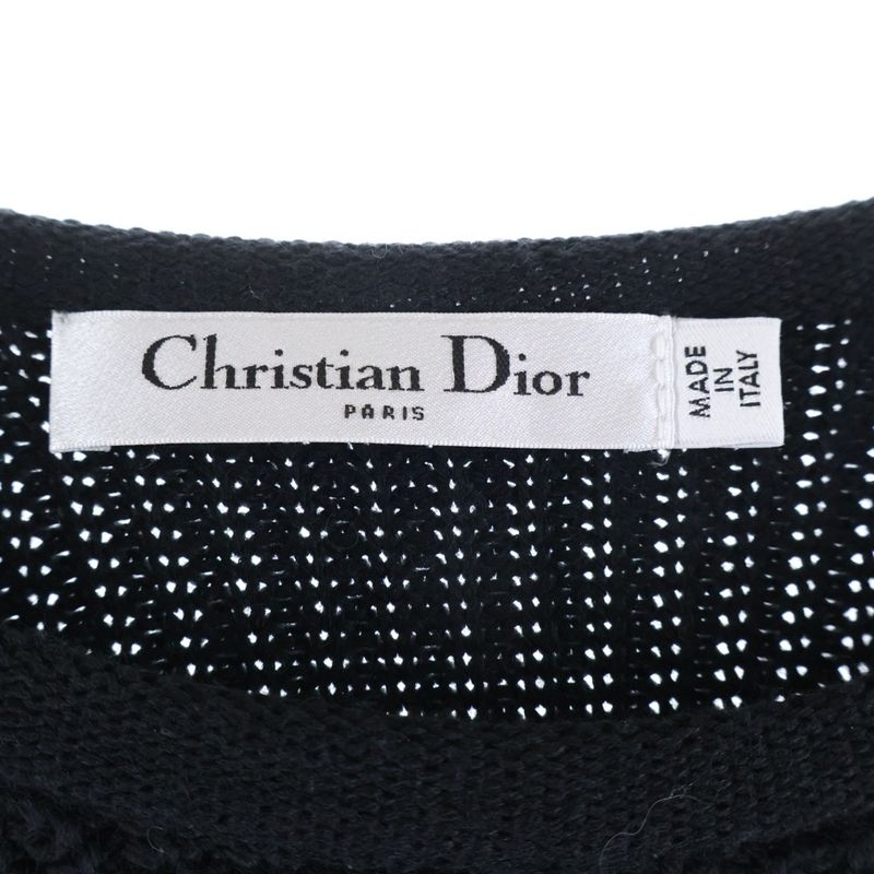 Dior Crew Neck Knit Dress Black