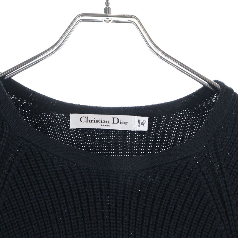 Dior Crew Neck Knit Dress Black