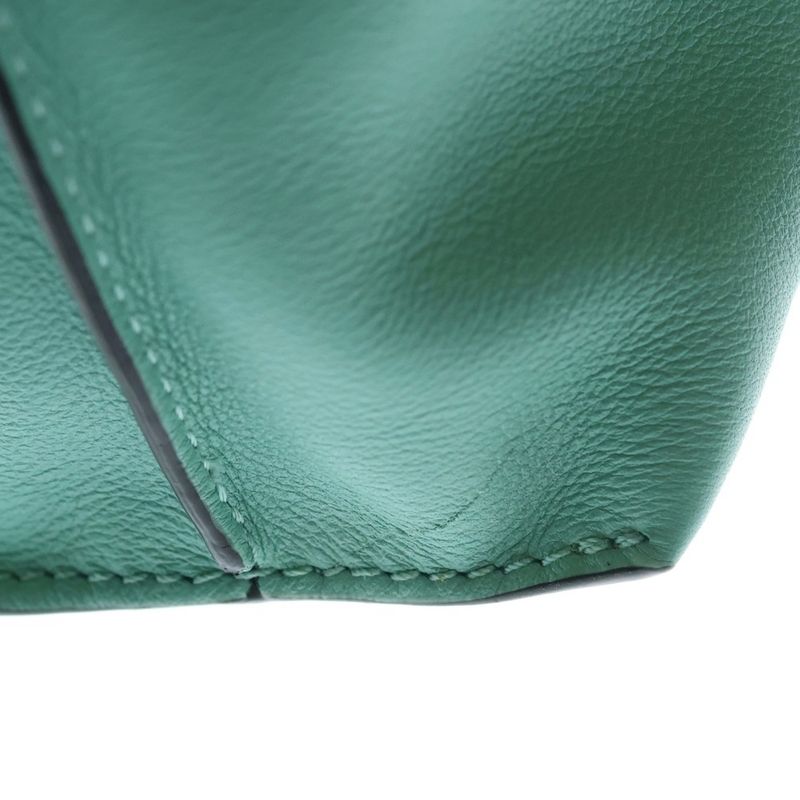 Loewe Flamenco Clutch Mini Shoulder Bag Mint Green Leather