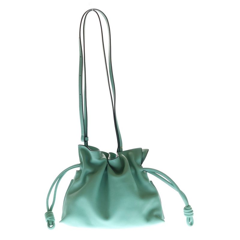 Loewe Flamenco Clutch Mini Shoulder Bag Mint Green Leather