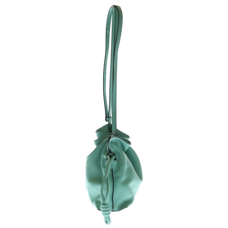 Loewe Flamenco Clutch Mini Shoulder Bag Mint Green Leather