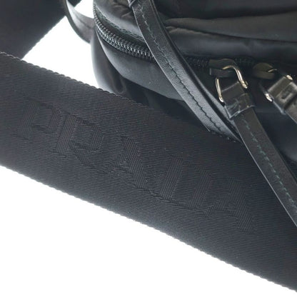 Prada Nylon Belt Bag Black Silver