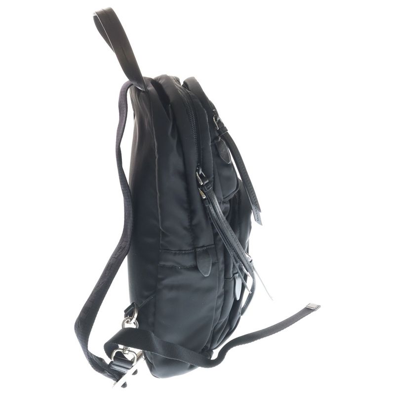 Prada Nylon Belt Bag Black Silver