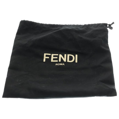 Fendi Peekaboo Cut Mini Shoulder Bag Chain Leather Black