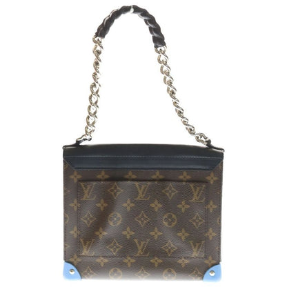 Louis Vuitton Monogram Pochette Mask Chain Shoulder Bag Black Brown Blue