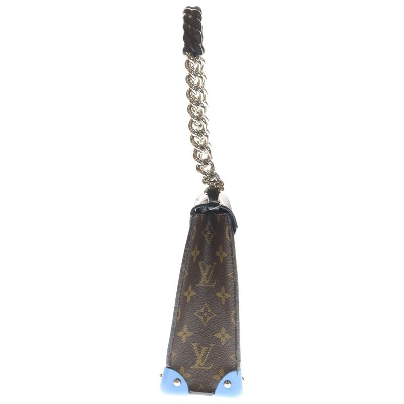 Louis Vuitton Monogram Pochette Mask Chain Shoulder Bag Black Brown Blue