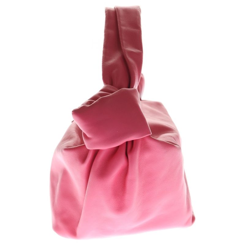 Bottega Veneta Double Knot Leather Mini Handbag Pouch Case Pink