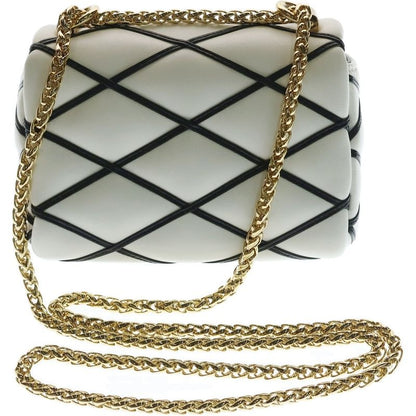 Louis Vuitton Maltage Twist Lock Leather White Black Shoulder Bag