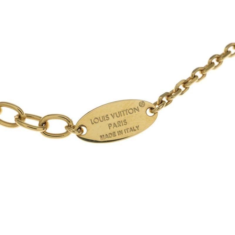 Louis Vuitton Necklace Blooming Pendant Chain Gold