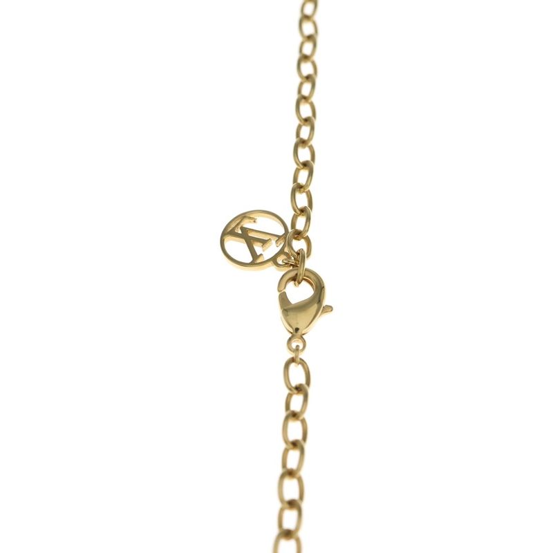 Louis Vuitton Necklace Blooming Pendant Chain Gold
