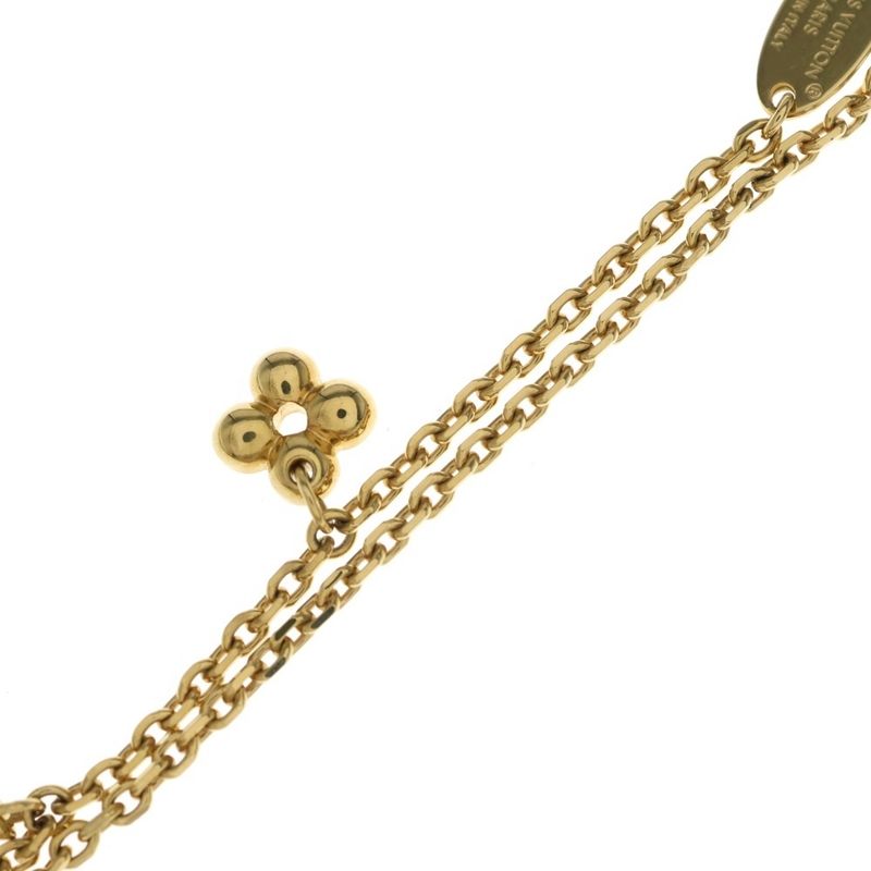 Louis Vuitton Necklace Blooming Pendant Chain Gold