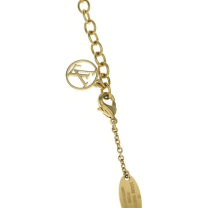 Louis Vuitton Collier Essential Guilloche Necklace Pendant Chain Gold
