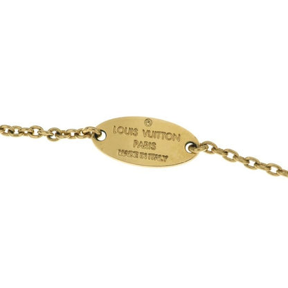 Louis Vuitton Collier Essential Guilloche Necklace Pendant Chain Gold
