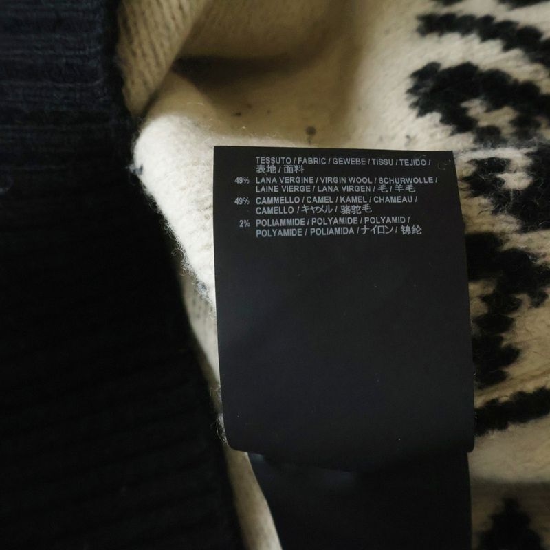 Balenciaga Logo Allover Crew Neck Knit Sweater Black
