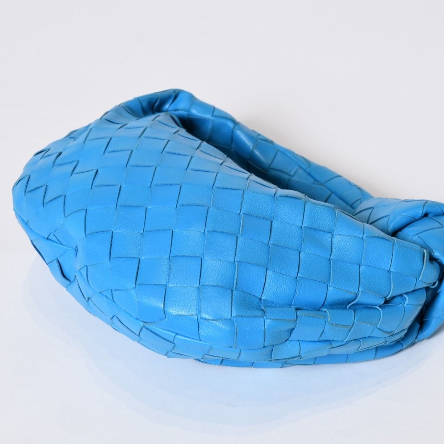Bottega Veneta Mini Jodie Handbag Intrecciato Blue — view 8