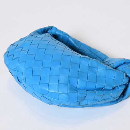 Bottega Veneta Mini Jodie Handbag Intrecciato Blue — view 8