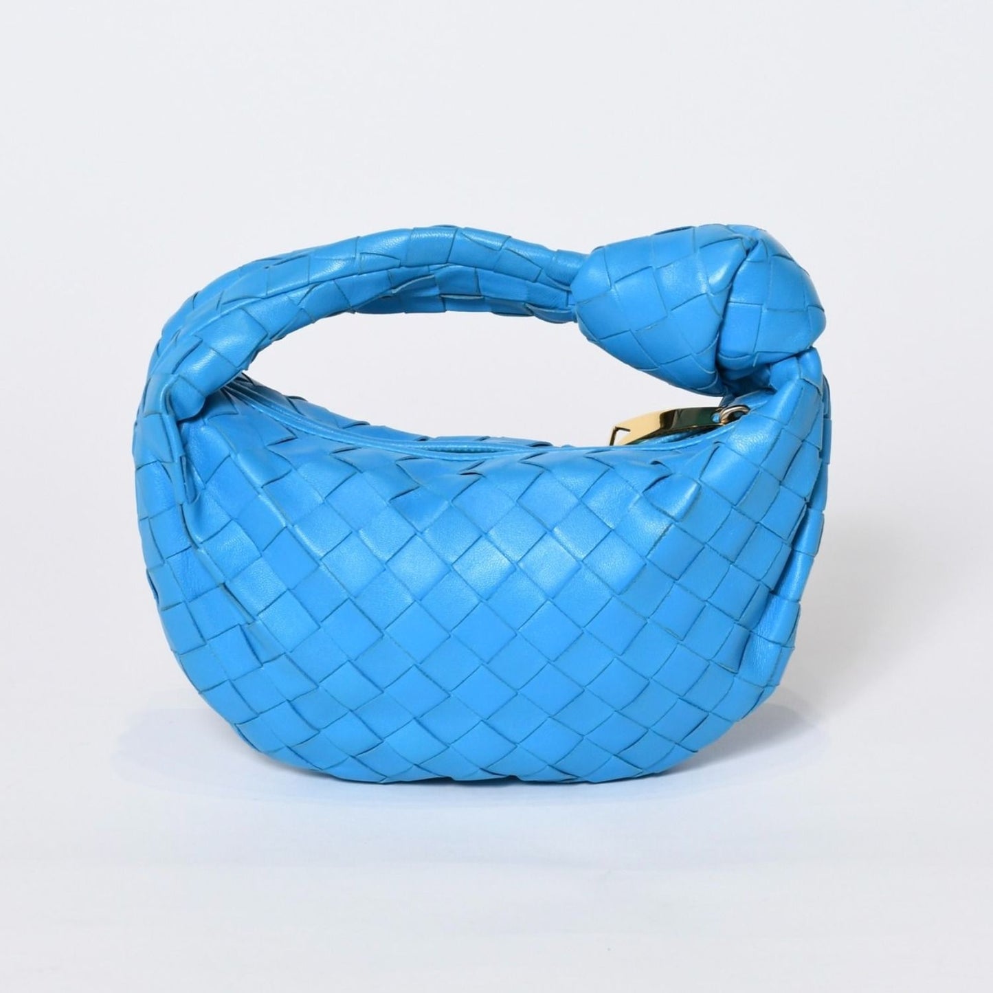 Bottega Veneta Mini Jodie Handbag Intrecciato Blue — view 2
